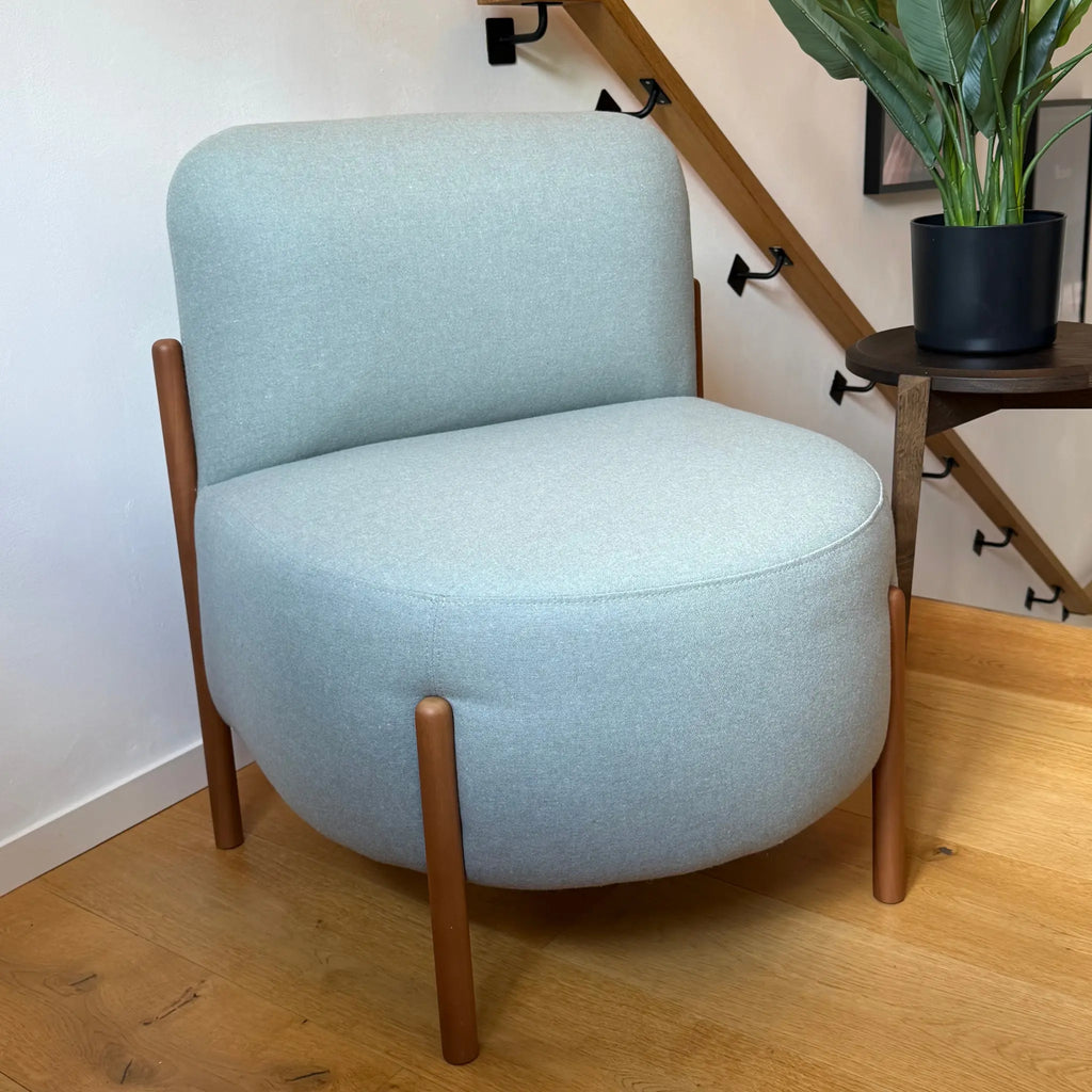 FLAG Armchair – Walnut & Light Green - OUTLET