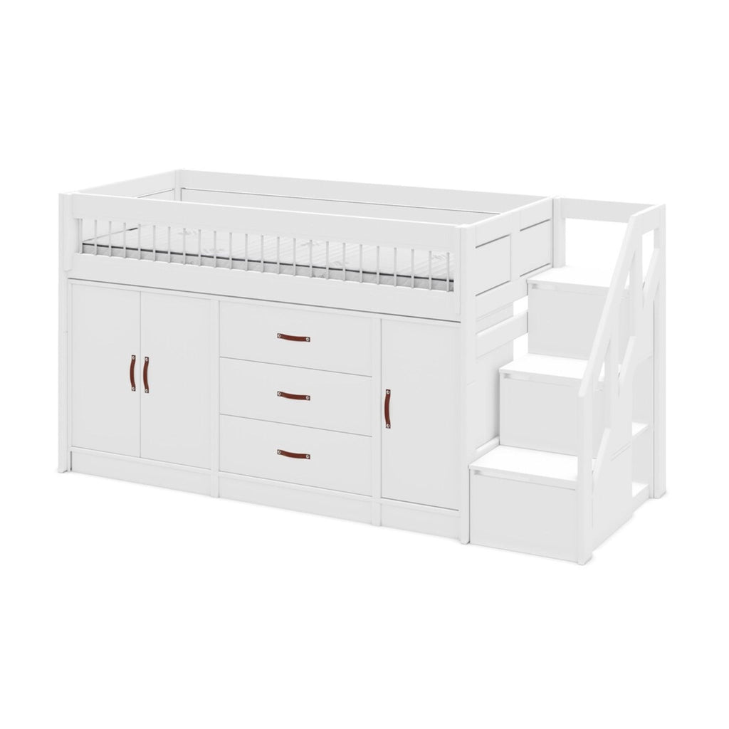 ALL-IN-ONE Semi High Bed with Stepladder
