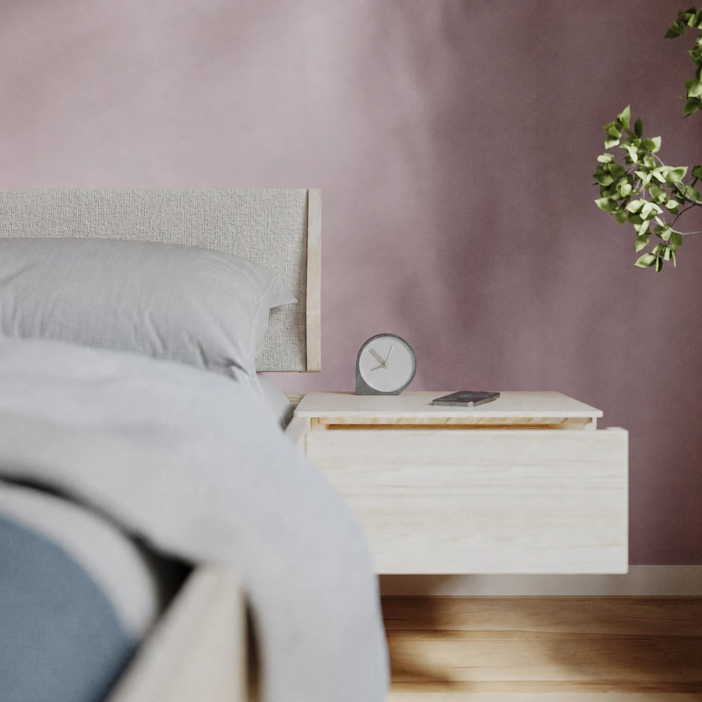 ASPECT Wooden Bed with Integrated Bedside Tables