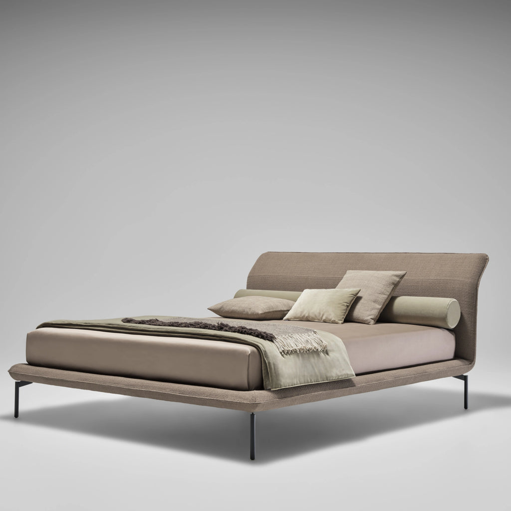 ELLE H.9 Bed in Brown Ricanto Col. 004 - Twils | Milola