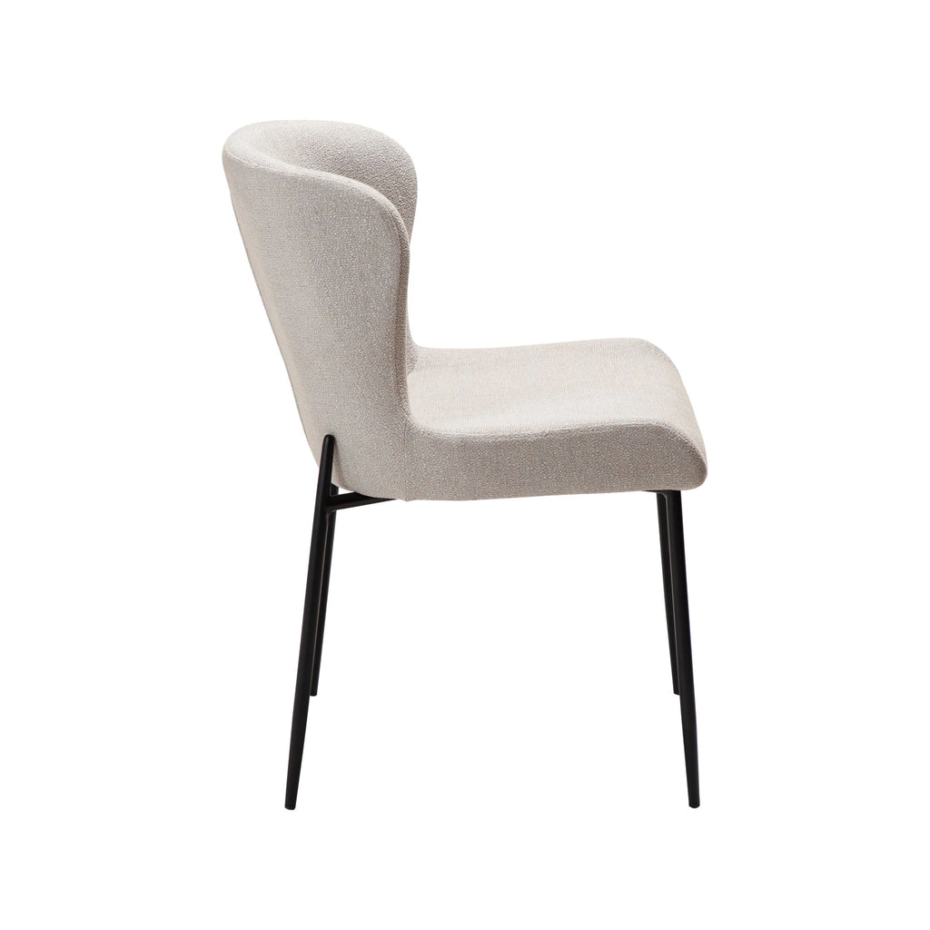GLAM Dining Chair - Fabric, Metal Legs