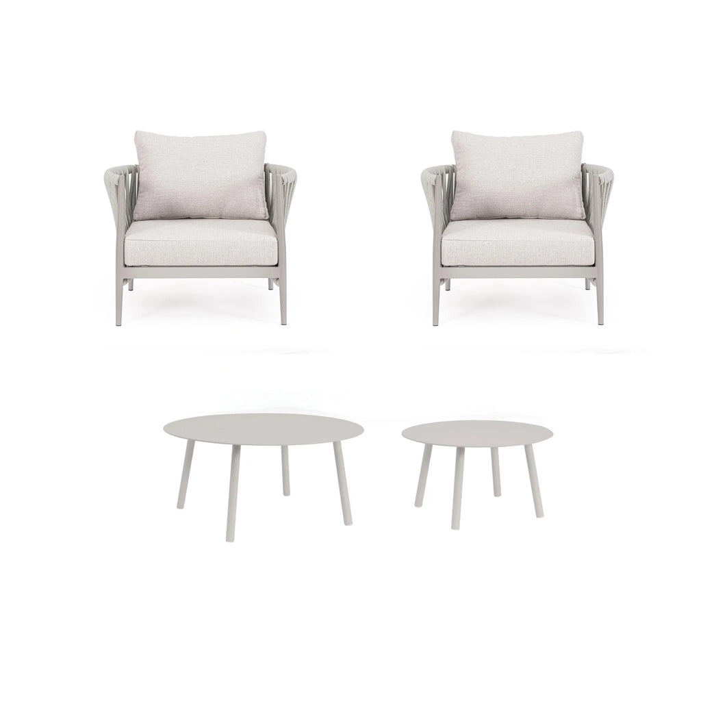JACINTA Outdoor Lounge Chair Set New - OUTLET