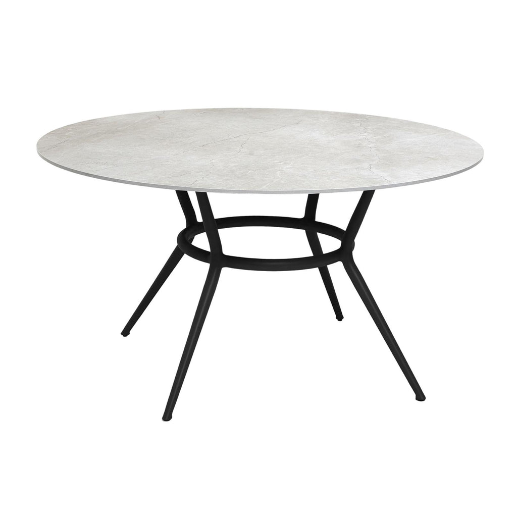 JOY - Round Outdoor Dining Table - Aluminium/Laminate/Ceramic/Teak - CaneLine | Milola