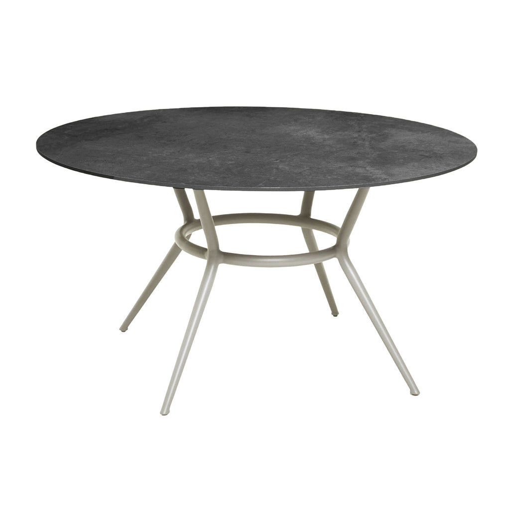 JOY - Round Outdoor Dining Table - Aluminium/Laminate/Ceramic/Teak - CaneLine | Milola