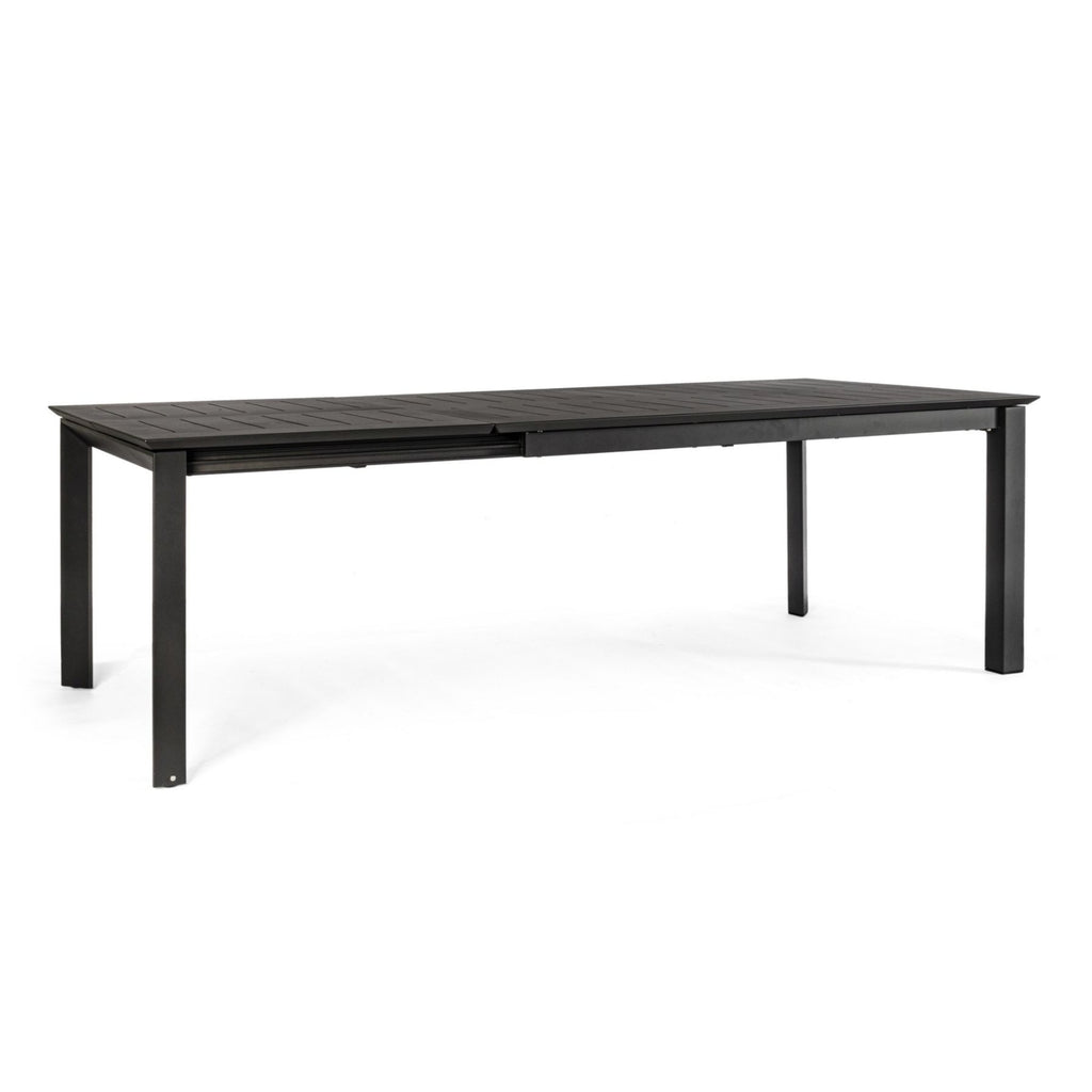 KONNOR Outdoor Extendable Dining Table Set in Charcoal -Bizzotto | Milola