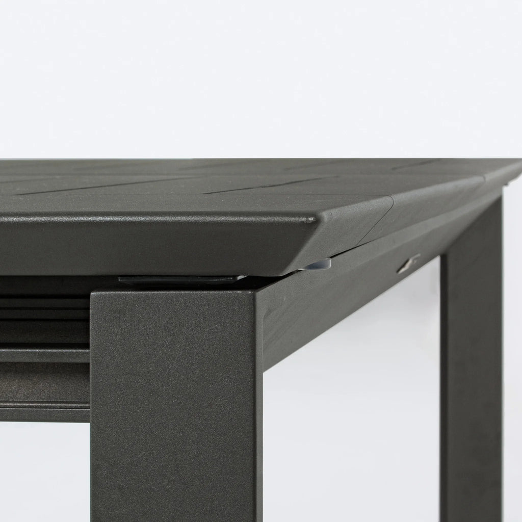 KONNOR Outdoor Extendable Dining Table Set in Charcoal -Bizzotto | Milola