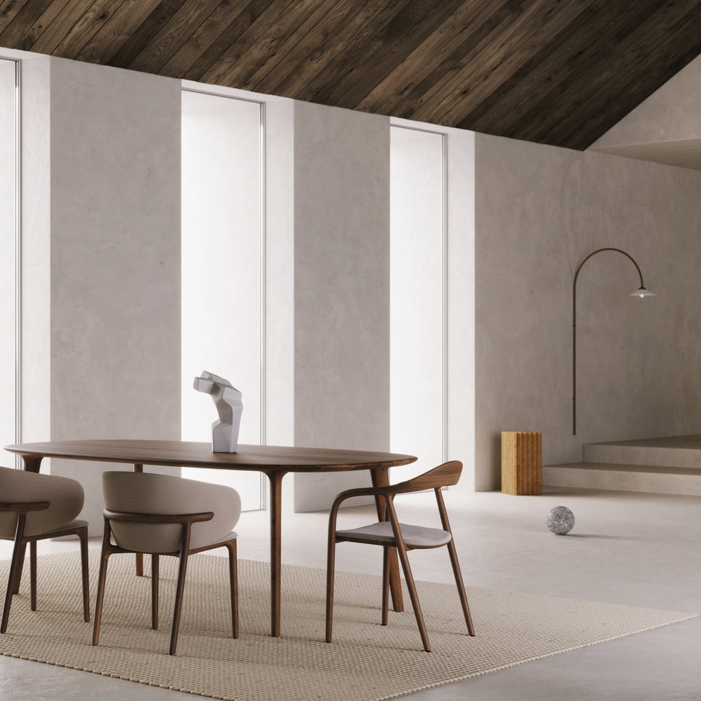 LUC Oval Dining Table in Walnut Natural Oil - Artisan | Milola