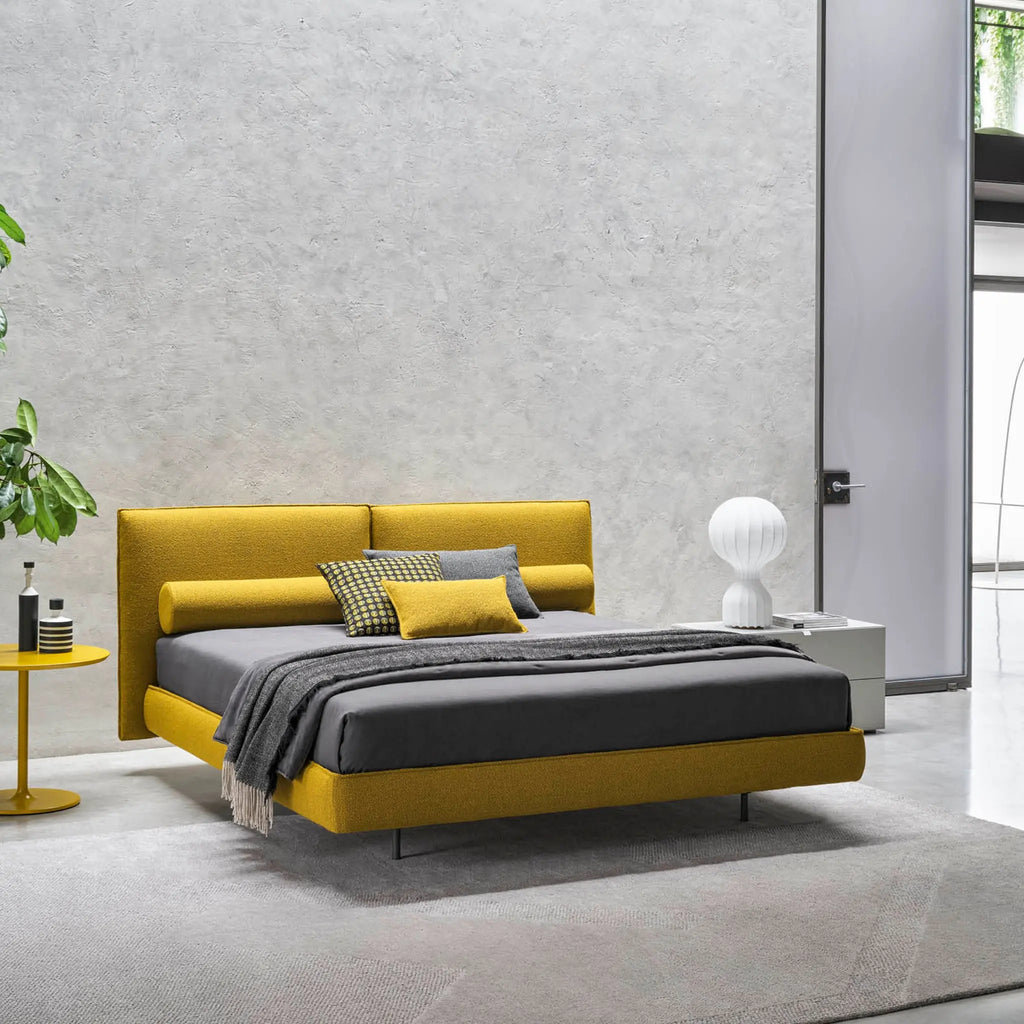 LOGAN H.15 A/A-Box Bed in Yellow Dinard Col 010 - Twils | Milola