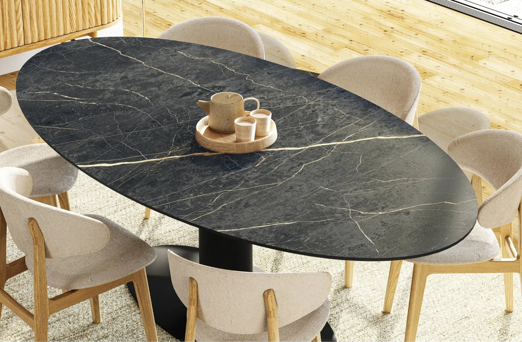 MERI Oval Ceramic Dining Table