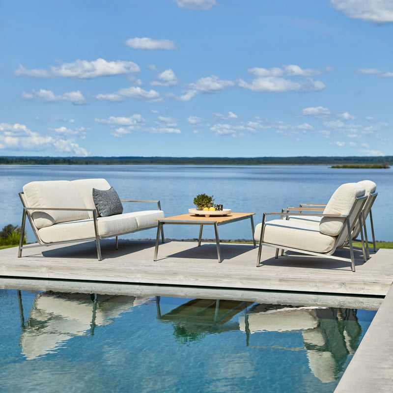 NAOS Lounge Set in Stainless Steel Dot Beige - BRAFAB | Milola