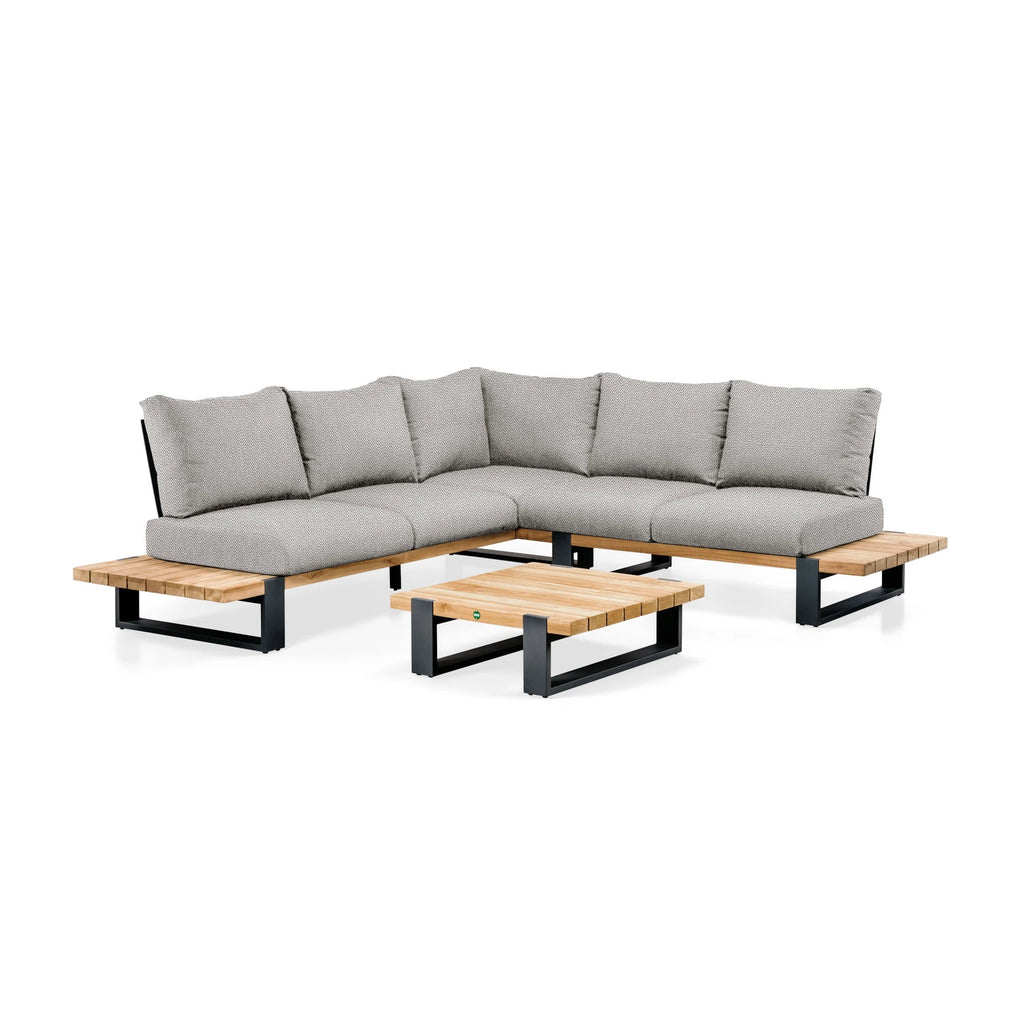 NARDO - Outdoor Corner Lounge Set - in Light Anthracite - Suns | Milola