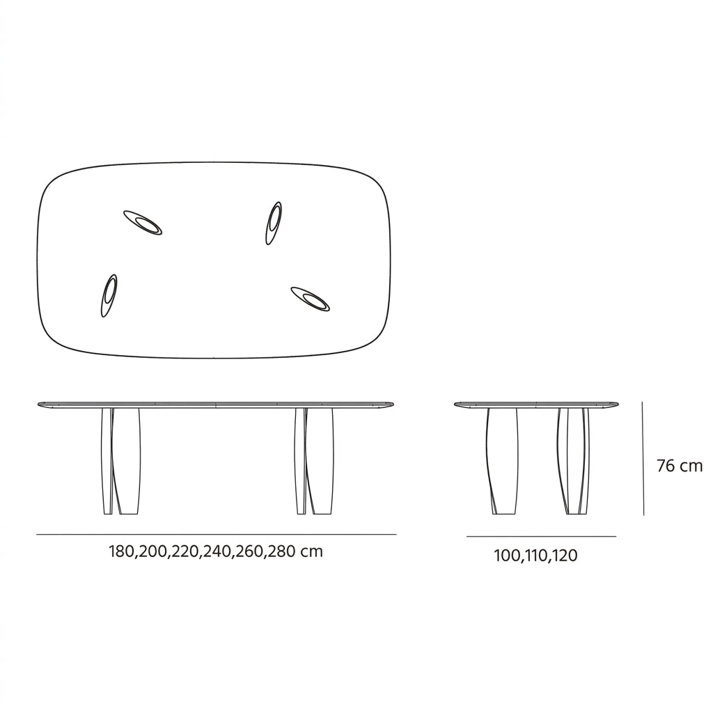 NILU Dining Table in Oak Natural Soap - Artisan | Milola