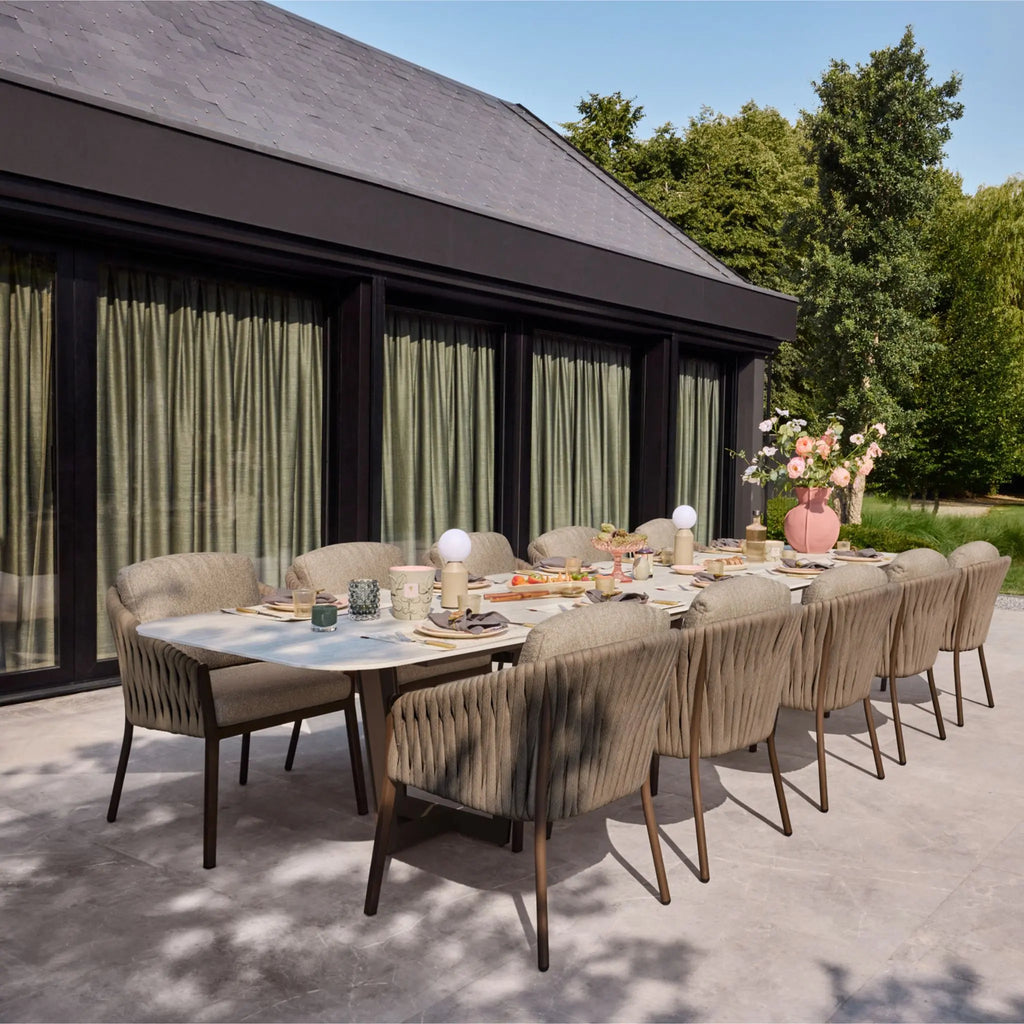 PALERMO Neolith Stone Outdoor Dining Table in Camel Sand - SUNS | Milola