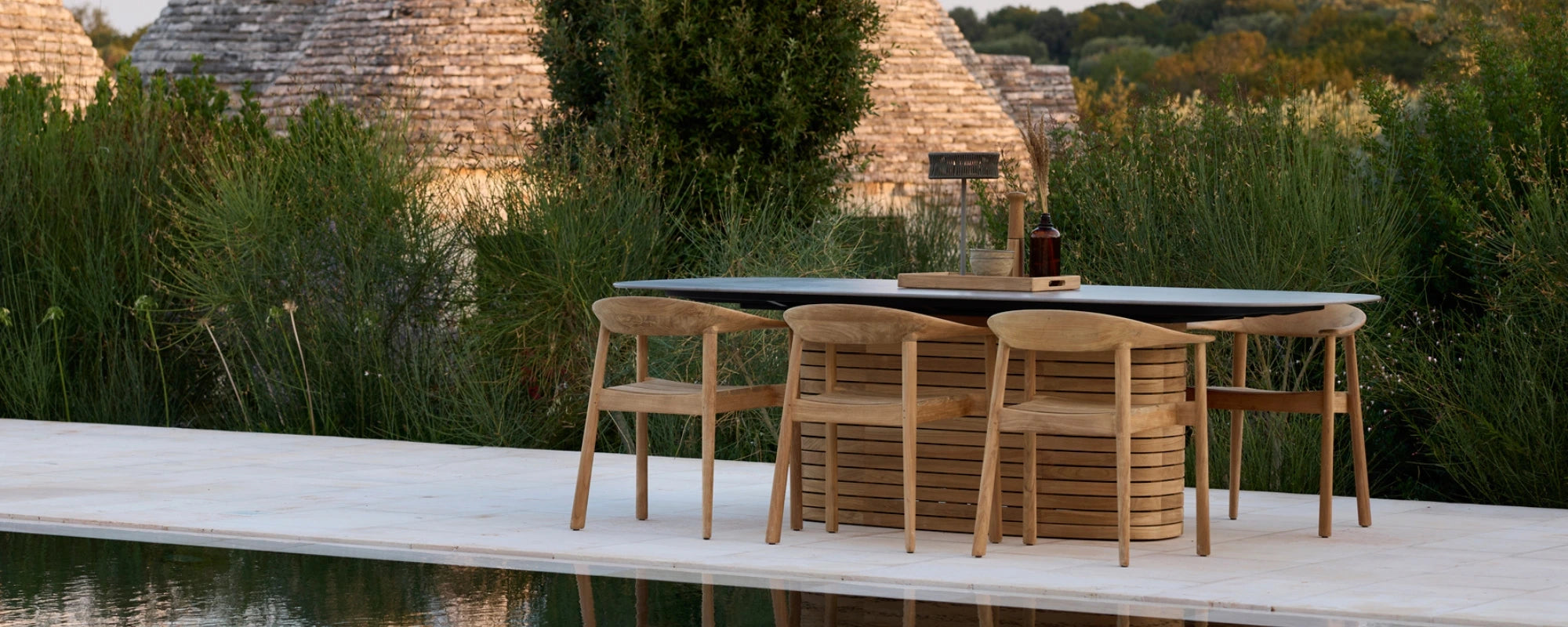TEAK Outdoor Dining Table and Chairs - Sustainable Outdoor Furniture