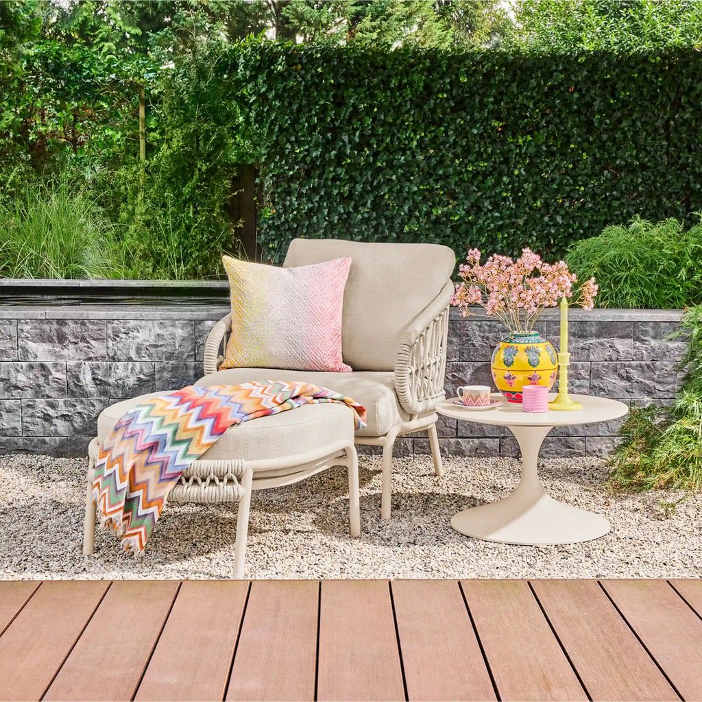 TOSCA Lounge Chair (& optional Footrest) in Camel Sand - SUNS | Milola