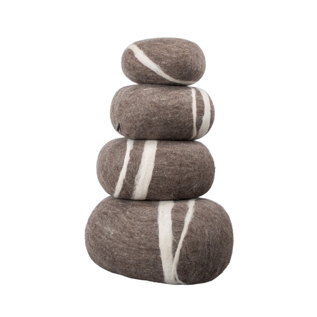 ALWIN Felt Pebble Pouf - Minimalist Design - Myfelt | Milola